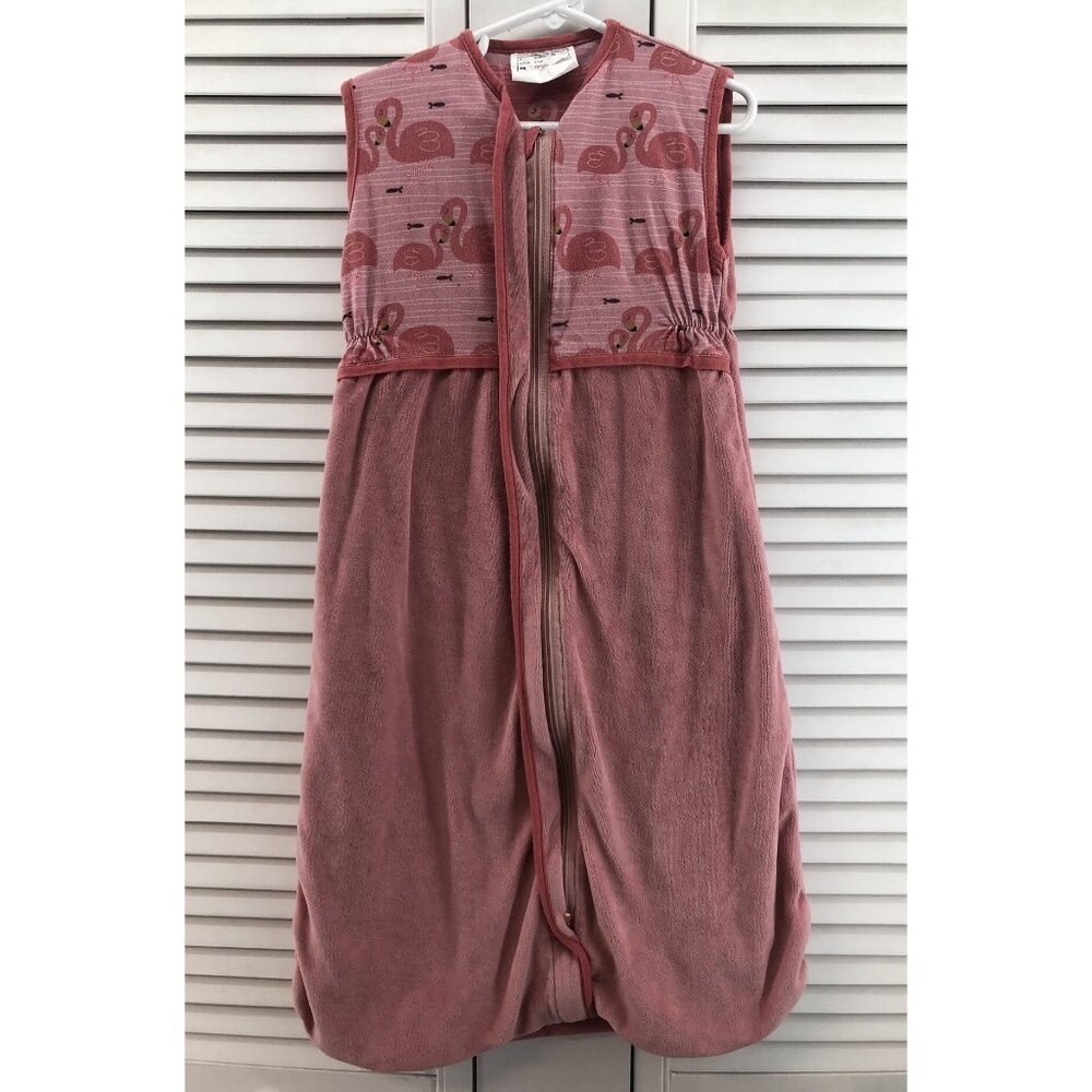 Ikea Size 6-12M Pink Flamingo Velour Sleepsack